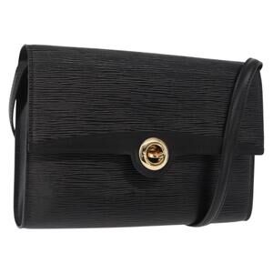 LOUIS VUITTON Epi Pochette Arche Shoulder Bag Black Noir M52572 LV Auth 161398